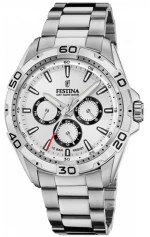 Ανδρικό Ρολόι Festina F20623/1 με Ασημί Μπρασελές