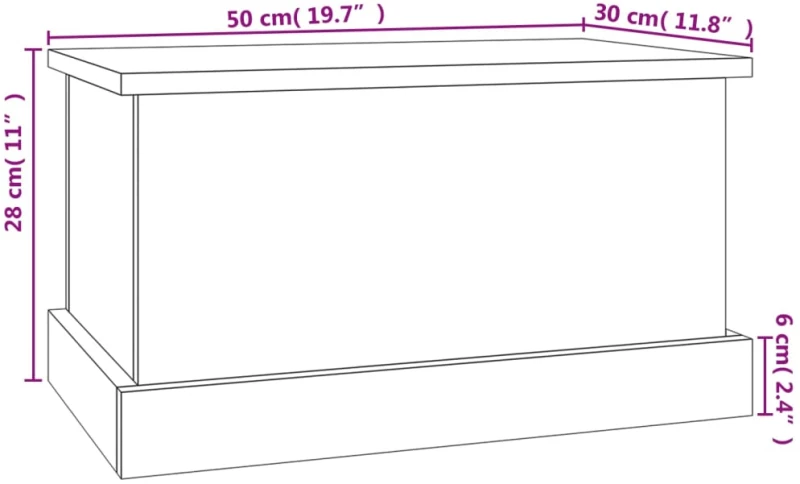 ΚΟΥΤΙ ΑΠΟΘΗΚΕΥΣΗΣ SONOMA ΔΡΥΣ 50X30X28 ΕΚ. ΕΠΕΞΕΡΓΑΣΜΕΝΟ ΞΥΛΟ 816499