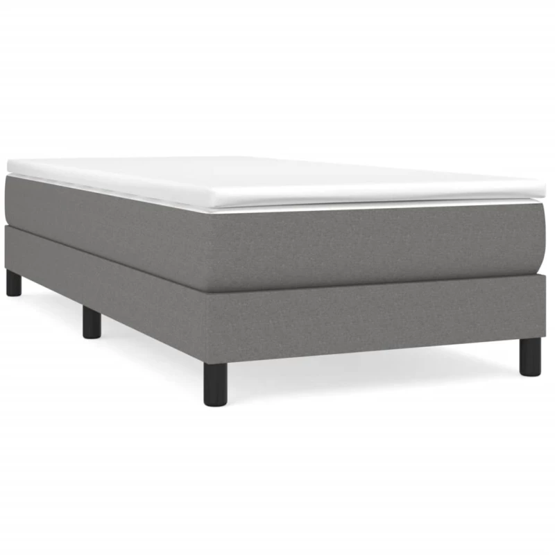 ΚΡΕΒΑΤΙ BOXSPRING ΜΕ ΣΤΡΩΜΑ ΣΚΟΥΡΟ ΓΚΡΙ 90X190 ΕΚ. ΥΦΑΣΜΑΤΙΝΟ 3144038