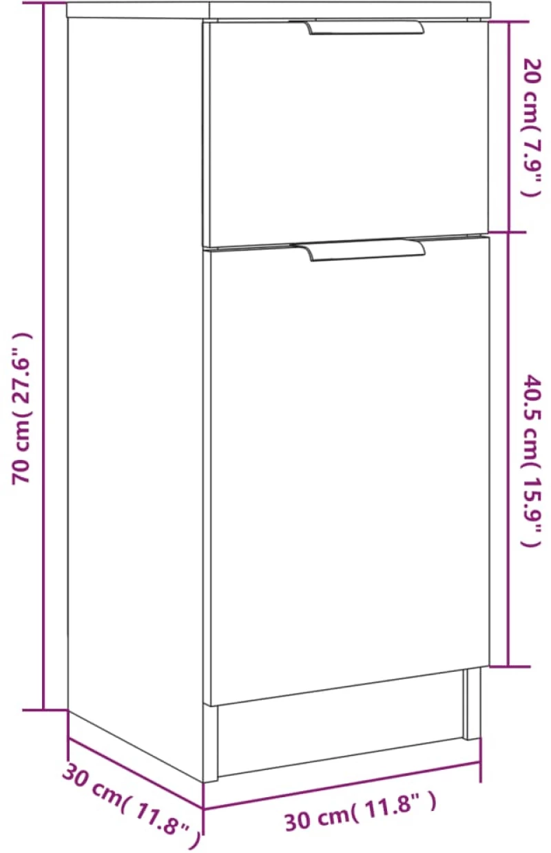 ΝΤΟΥΛΑΠΙΑ 2 ΤΕΜ. SONOMA ΔΡΥΣ 30X30X70 ΕΚ. ΕΠΕΞΕΡΓΑΣΜΕΝΟ ΞΥΛΟ 811122