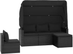 ΣΑΛΟΝΙ ΚΗΠΟΥ ΣΕΤ 4 ΤΕΜΑΧΙΩΝ ΜΕ ΜΑΞΙΛΑΡΙΑ ΜΑΥΡΟ ΣΥΝΘΕΤΙΚΟ ΡΑΤΑΝ 3186648