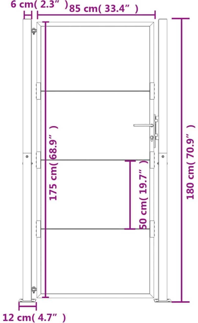 ΠΥΛΗ ΚΗΠΟΥ 105 X 180 ΕΚ. ΑΠΟ ΑΤΣΑΛΙ CORTEN 153206