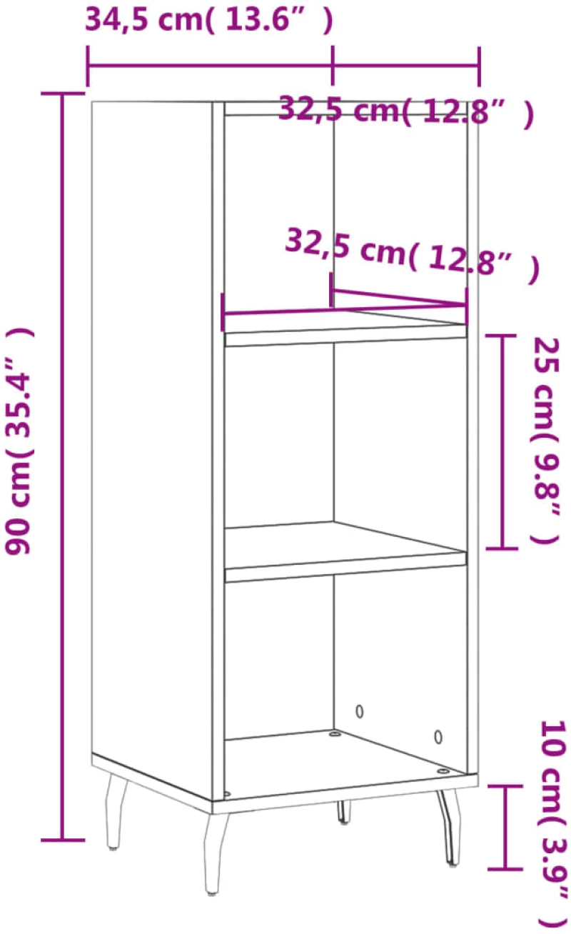 ΝΤΟΥΛΑΠΙ ΓΥΑΛΙΣΤΕΡΟ ΛΕΥΚΟ 34,5 X 32,5 X 90 ΕΚ. ΕΠΕΞΕΡΓ. ΞΥΛΟ 828750