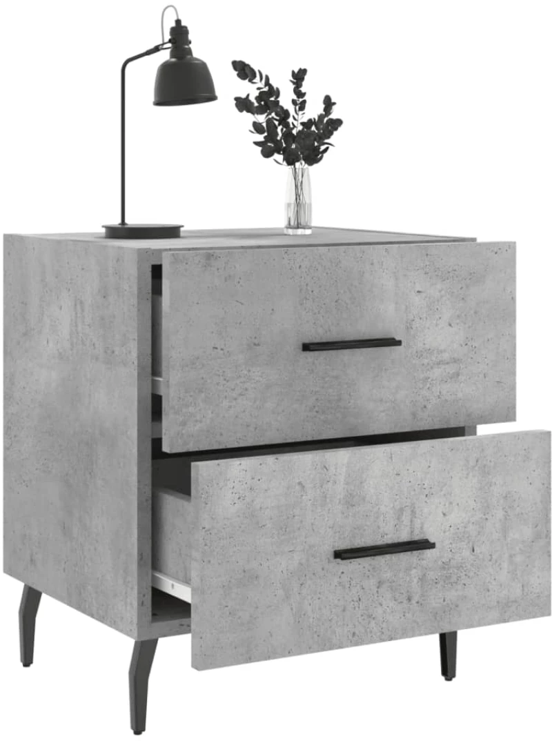 ΚΟΜΟΔΙΝΑ 2 ΤΕΜ. ΓΚΡΙ ΣΚΥΡΟΔΕΜ. 40 X 35 X 47,5 ΕΚ. ΕΠΕΞΕΡΓ. ΞΥΛΟ 827349