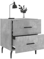 ΚΟΜΟΔΙΝΑ 2 ΤΕΜ. ΓΚΡΙ ΣΚΥΡΟΔΕΜ. 40 X 35 X 47,5 ΕΚ. ΕΠΕΞΕΡΓ. ΞΥΛΟ 827349