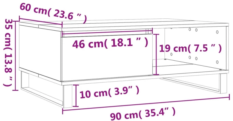 ΤΡΑΠΕΖΑΚΙ ΣΑΛΟΝΙΟΥ ΚΑΠΝΙΣΤΗ ΔΡΥΣ 90X60X35ΕΚ. ΕΠΕΞΕΡΓΑΣΜ. ΞΥΛΟ 827073