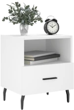 ΚΟΜΟΔΙΝΑ 2 ΤΕΜ. ΛΕΥΚΑ 40 X 35 X 47,5 ΕΚ. ΑΠΟ ΕΠΕΞΕΡΓΑΣΜΕΝΟ ΞΥΛΟ 827469