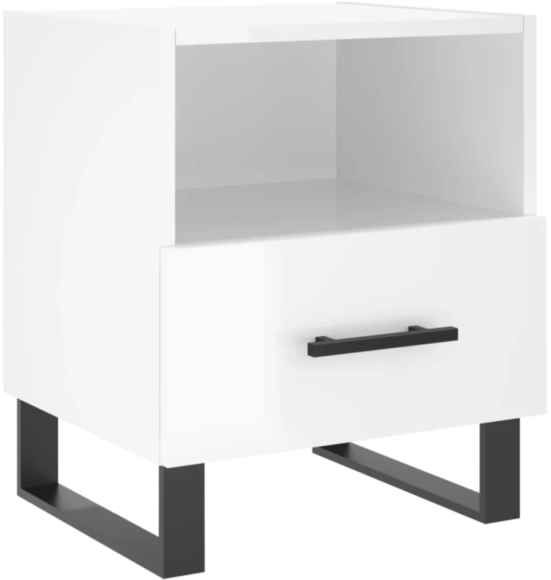 ΚΟΜΟΔΙΝΑ 2 ΤΕΜ. ΓΥΑΛ. ΛΕΥΚΟ 40X35X47,5 ΕΚ. ΕΠΕΞΕΡΓΑΣΜΕΝΟ ΞΥΛΟ 827489