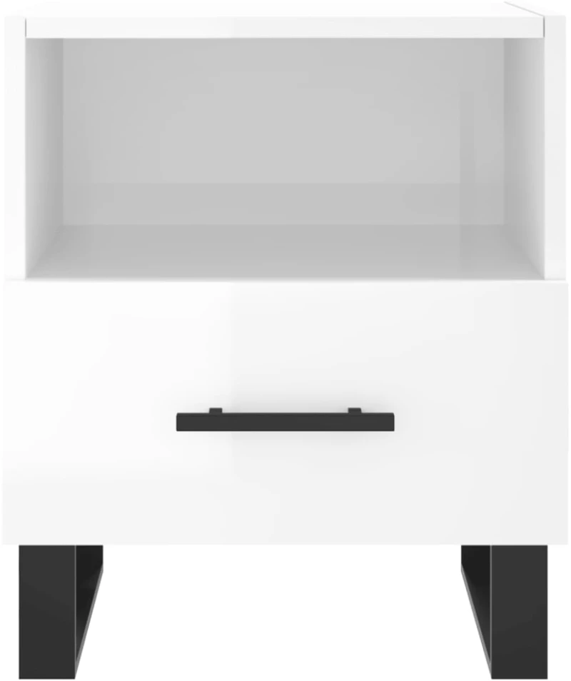 ΚΟΜΟΔΙΝΑ 2 ΤΕΜ. ΓΥΑΛ. ΛΕΥΚΟ 40X35X47,5 ΕΚ. ΕΠΕΞΕΡΓΑΣΜΕΝΟ ΞΥΛΟ 827489