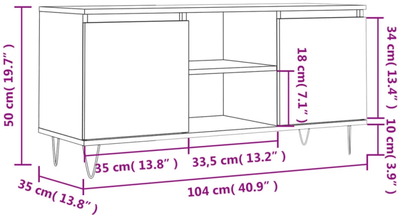 ΈΠΙΠΛΟ ΤΗΛΕΟΡΑΣΗΣ ΚΑΠΝΙΣΤΗ ΔΡΥΣ 104 X 35 X 50 ΕΚ. ΕΠΕΞΕΡΓ. ΞΥΛΟ 827017