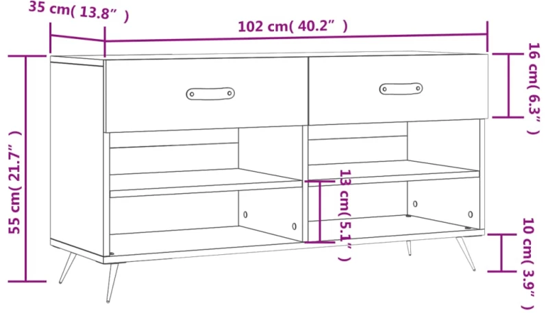 ΠΑΠΟΥΤΣΟΘΗΚΗ ΓΥΑΛΙΣΤΕΡΟ ΛΕΥΚΟ 102X35X55 ΕΚ. ΕΠΕΞΕΡΓΑΣΜΕΝΟ ΞΥΛΟ 829710