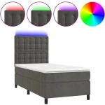 ΚΡΕΒΑΤΙ BOXSPRING ΜΕ ΣΤΡΩΜΑ & LED ΣΚ. ΓΚΡΙ 80X200 ΕΚ. ΒΕΛΟΥΔΙΝΟ 3136330