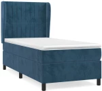 ΚΡΕΒΑΤΙ BOXSPRING ΜΕ ΣΤΡΩΜΑ ΣΚΟΥΡΟ ΜΠΛΕ 90X190 ΕΚ. ΒΕΛΟΥΔΙΝΟ 3129307