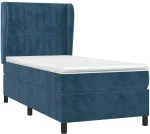 ΚΡΕΒΑΤΙ BOXSPRING ΜΕ ΣΤΡΩΜΑ ΣΚΟΥΡΟ ΜΠΛΕ 90X190 ΕΚ. ΒΕΛΟΥΔΙΝΟ 3129307