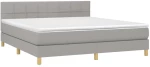 ΚΡΕΒΑΤΙ BOXSPRING ΜΕ ΣΤΡΩΜΑ & LED ΑΝ.ΓΚΡΙ 160X200 ΕΚ ΥΦΑΣΜΑΤΙΝΟ 3133725