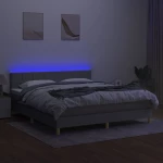 ΚΡΕΒΑΤΙ BOXSPRING ΜΕ ΣΤΡΩΜΑ & LED ΑΝ.ΓΚΡΙ 160X200 ΕΚ ΥΦΑΣΜΑΤΙΝΟ 3133725