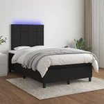 ΚΡΕΒΑΤΙ BOXSPRING ΜΕ ΣΤΡΩΜΑ & LED ΜΑΥΡΟ 120X200 ΕΚ. ΥΦΑΣΜΑΤΙΝΟ 3134863