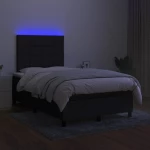 ΚΡΕΒΑΤΙ BOXSPRING ΜΕ ΣΤΡΩΜΑ & LED ΜΑΥΡΟ 120X200 ΕΚ. ΥΦΑΣΜΑΤΙΝΟ 3134863
