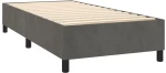 ΚΡΕΒΑΤΙ BOXSPRING ΜΕ ΣΤΡΩΜΑ ΣΚΟΥΡΟ ΓΚΡΙ 90X190 ΕΚ. ΒΕΛΟΥΔΙΝΟ 3142996