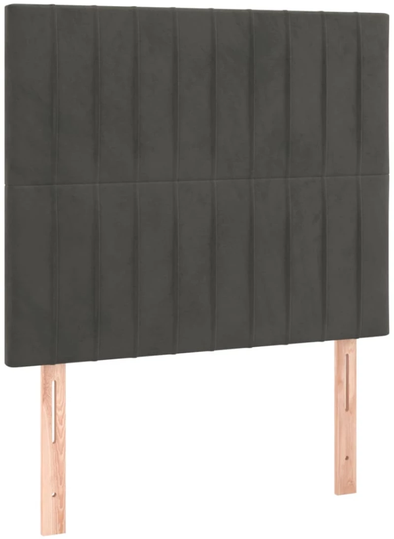 ΚΡΕΒΑΤΙ BOXSPRING ΜΕ ΣΤΡΩΜΑ & LED ΣΚ. ΓΚΡΙ 120X200ΕΚ. ΒΕΛΟΥΔΙΝΟ 3136234