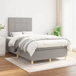 ΚΡΕΒΑΤΙ BOXSPRING ΜΕ ΣΤΡΩΜΑ ΑΝΟΙΧΤΟ ΓΚΡΙ 120X200 ΕΚ. ΥΦΑΣΜΑΤΙΝΟ 3142321