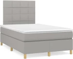 ΚΡΕΒΑΤΙ BOXSPRING ΜΕ ΣΤΡΩΜΑ ΑΝΟΙΧΤΟ ΓΚΡΙ 120X200 ΕΚ. ΥΦΑΣΜΑΤΙΝΟ 3142321