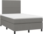 ΚΡΕΒΑΤΙ BOXSPRING ΜΕ ΣΤΡΩΜΑ & LED ΣΚ.ΓΚΡΙ 120X200 ΕΚ ΥΦΑΣΜΑΤΙΝΟ 3134782