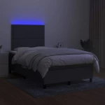 ΚΡΕΒΑΤΙ BOXSPRING ΜΕ ΣΤΡΩΜΑ & LED ΣΚ.ΓΚΡΙ 120X200 ΕΚ ΥΦΑΣΜΑΤΙΝΟ 3134782