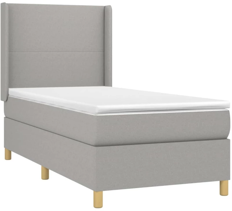 ΚΡΕΒΑΤΙ BOXSPRING ΜΕ ΣΤΡΩΜΑ & LED ΑΝ.ΓΚΡΙ 90X190 ΕΚ. ΥΦΑΣΜΑΤΙΝΟ 3138677