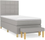 ΚΡΕΒΑΤΙ BOXSPRING ΜΕ ΣΤΡΩΜΑ ΑΝΟΙΧΤΟ ΓΚΡΙ 90X200 ΕΚ. ΥΦΑΣΜΑΤΙΝΟ 3137125