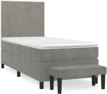 ΚΡΕΒΑΤΙ BOXSPRING ΜΕ ΣΤΡΩΜΑ ΑΝΟΙΧΤΟ ΓΚΡΙ 80X200 ΕΚ. ΒΕΛΟΥΔΙΝΟ 3137689
