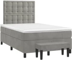 ΚΡΕΒΑΤΙ BOXSPRING ΜΕ ΣΤΡΩΜΑ ΑΝΟΙΧΤΟ ΓΚΡΙ 120X200 ΕΚ. ΒΕΛΟΥΔΙΝΟ 3138073