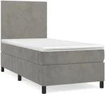 ΚΡΕΒΑΤΙ BOXSPRING ΜΕ ΣΤΡΩΜΑ ΑΝΟΙΧΤΟ ΓΚΡΙ 80X200 ΕΚ. ΒΕΛΟΥΔΙΝΟ 3142869