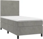 ΚΡΕΒΑΤΙ BOXSPRING ΜΕ ΣΤΡΩΜΑ ΑΝΟΙΧΤΟ ΓΚΡΙ 80X200 ΕΚ. ΒΕΛΟΥΔΙΝΟ 3142869
