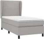 ΚΡΕΒΑΤΙ BOXSPRING ΜΕ ΣΤΡΩΜΑ ΑΝΟΙΧΤΟ ΓΚΡΙ 80X200 ΕΚ. ΥΦΑΣΜΑΤΙΝΟ 3127757