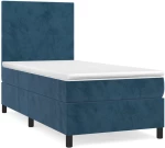 ΚΡΕΒΑΤΙ BOXSPRING ΜΕ ΣΤΡΩΜΑ ΣΚΟΥΡΟ ΜΠΛΕ 80 X 200 ΕΚ. ΒΕΛΟΥΔΙΝΟ 3142873