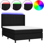 ΚΡΕΒΑΤΙ BOXSPRING ΜΕ ΣΤΡΩΜΑ & LED ΜΑΥΡΟ 140X200 ΕΚ. ΥΦΑΣΜΑΤΙΝΟ 3138319