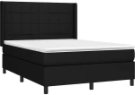 ΚΡΕΒΑΤΙ BOXSPRING ΜΕ ΣΤΡΩΜΑ & LED ΜΑΥΡΟ 140X200 ΕΚ. ΥΦΑΣΜΑΤΙΝΟ 3138319