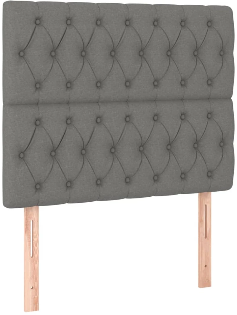ΚΡΕΒΑΤΙ BOXSPRING ΜΕ ΣΤΡΩΜΑ ΣΚΟΥΡΟ ΓΚΡΙ 90X190 ΕΚ. ΥΦΑΣΜΑΤΙΝΟ 3128166