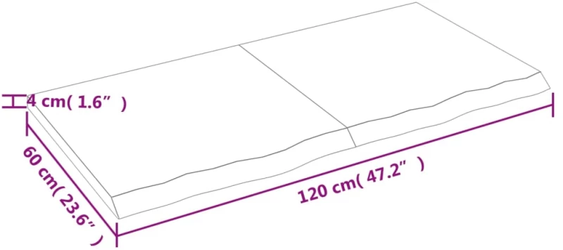 ΡΑΦΙ ΤΟΙΧΟΥ ΣΚΟΥΡΟ ΓΚΡΙ 120X60X4 ΕΚ. ΕΠΕΞΕΡΓ. ΜΑΣΙΦ ΞΥΛΟ ΔΡΥΟΣ 363818