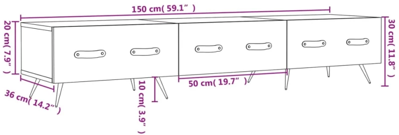 ΈΠΙΠΛΟ ΤΗΛΕΟΡΑΣΗΣ ΓΚΡΙ SONOMA 150 X 36 X 30 ΕΚ. ΕΠΕΞΕΡΓ. ΞΥΛΟ 829130