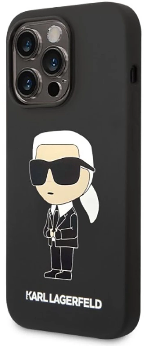 Karl Lagerfeld Silicone NFT Ikonik MagSafe - Case for iPhone 14 Pro Max (Black)