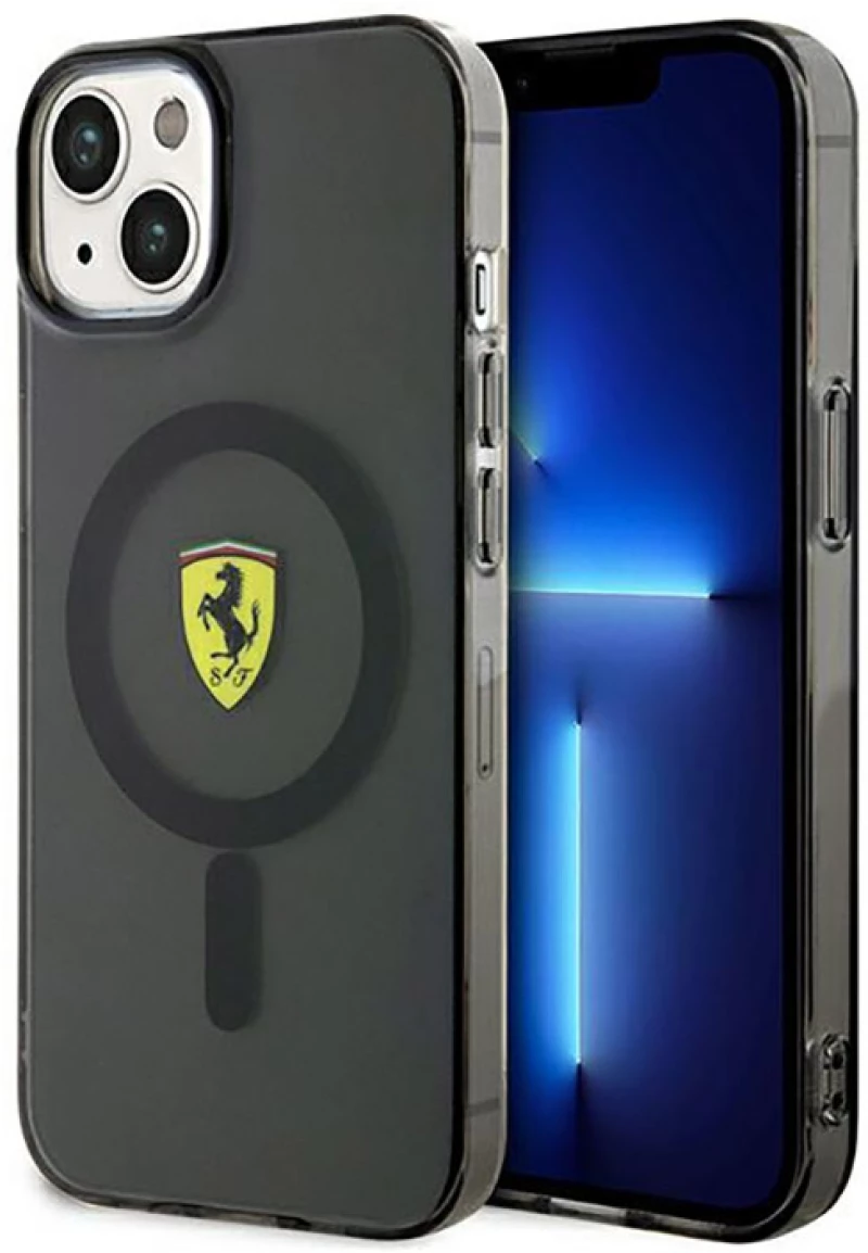 Ferrari Translucent MagSafe - Case for iPhone 14 Plus (Black)