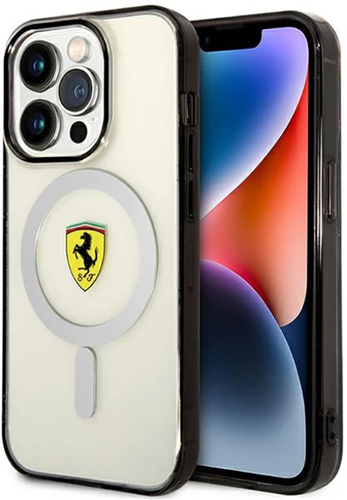 Ferrari Outline Magsafe - Case for iPhone 14 Pro (Transparent)