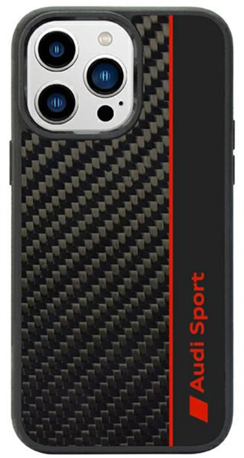 Audi Carbon Fiber Stripe - Case for iPhone 14 Pro Max (Black)