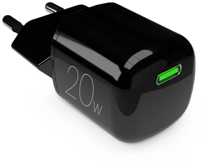 PURO MiniPro Wall Charger GaN - Wall charger 1 x USB-C 20W PD (black)