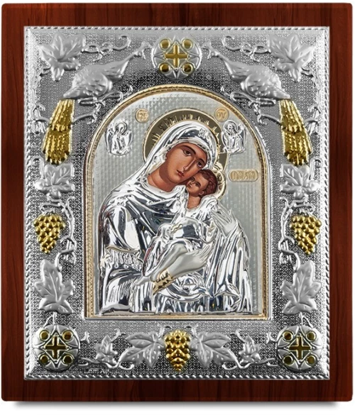 Ασημένια εικόνα ΓΛΥΚΟΦΙΛΟΥΣΑ  15x13cm