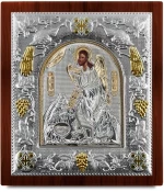Ασημένια εικόνα ΑΓΙΟΣ ΙΩΑΝΝΗΣ  19.5x17.5cm