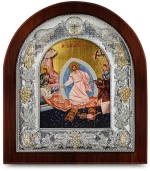 Ασημένια εικόνα ΑΝΑΣΤΑΣΗ ΑΓΙΟΓΡΑΦΙΑ  27x24cm