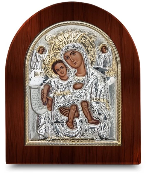 Ασημένια εικόνα ΑΞΙΟΝ ΕΣΤΙΝ  13,5x11,5cm